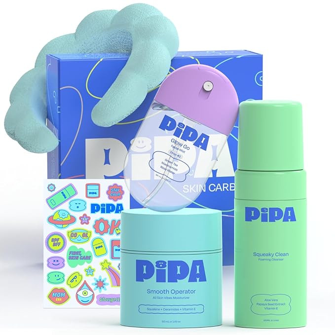 Pipa Skincare Start Young Bundle Gift Set | 3-Step Christmas Gift Skin Care Routine for Girls & T... | Amazon (US)