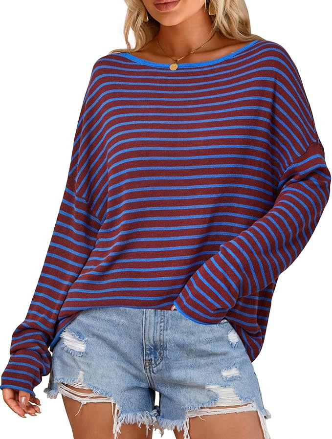 Arach&Cloz Women's Oversized Linen Blend Beach Vacation Cover Up Summer Casual Off Shoulder Tops ... | Amazon (US)