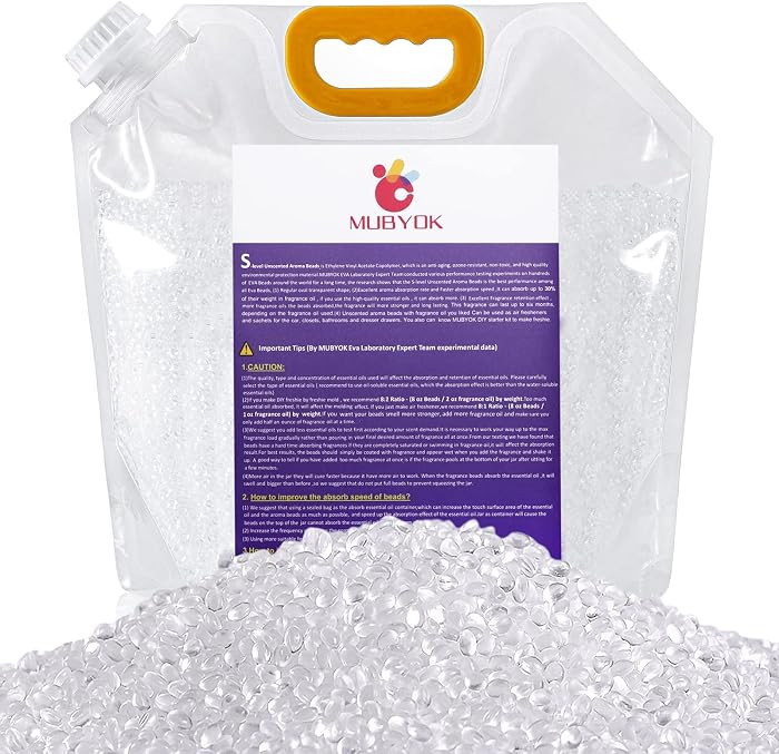MUBYOK 5lb Premium Unscented Aroma Beads for DIY Car Freshies Eva Beads Bulk Supplies | Amazon (US)