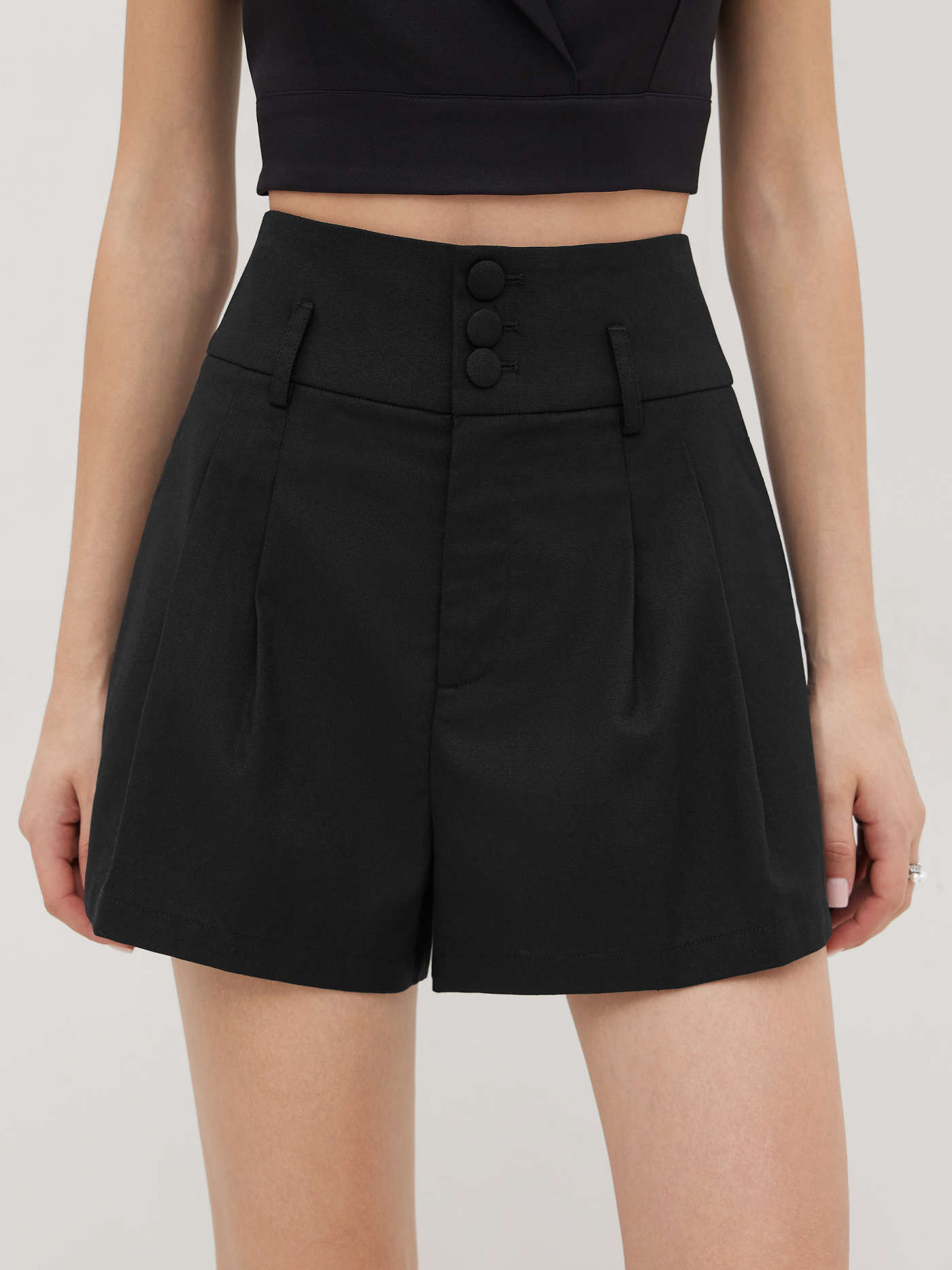 Linen High Waist Shorts | Cider