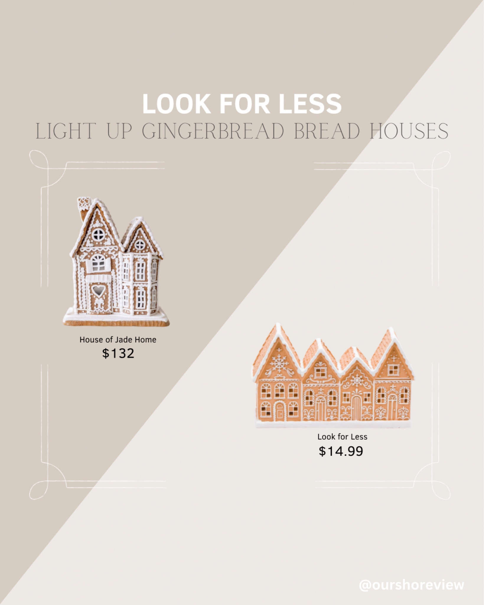 This look for less is so cute… these light up gingerbread houses would look adorable in a kitchen or dining room for the Christmas season.  

#LTKHoliday #LTKHome #LTKSaleAlert