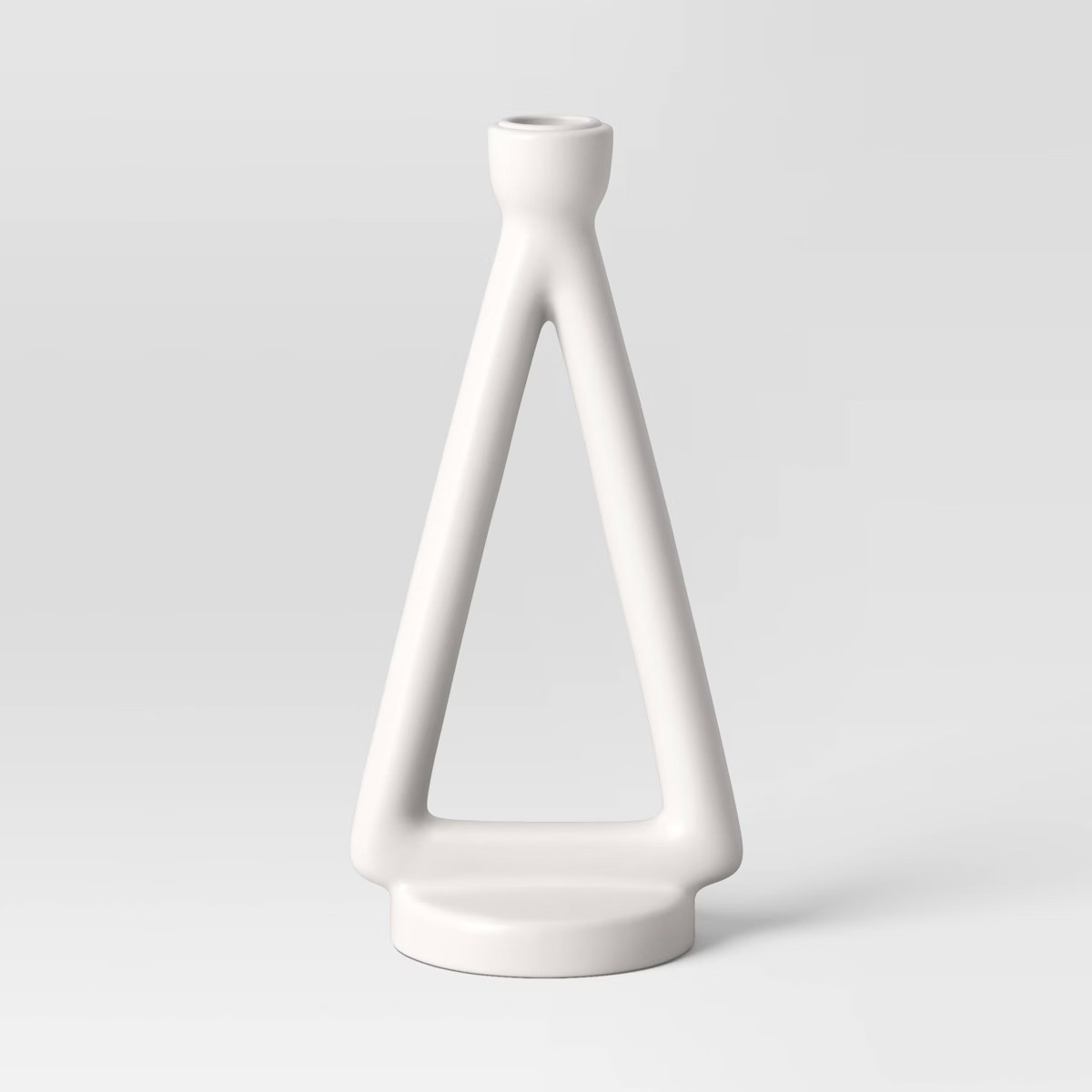 10"x4.5" Taper Ceramic Tree Christmas Sculpture Candle Holder White - Wondershop™ | Target