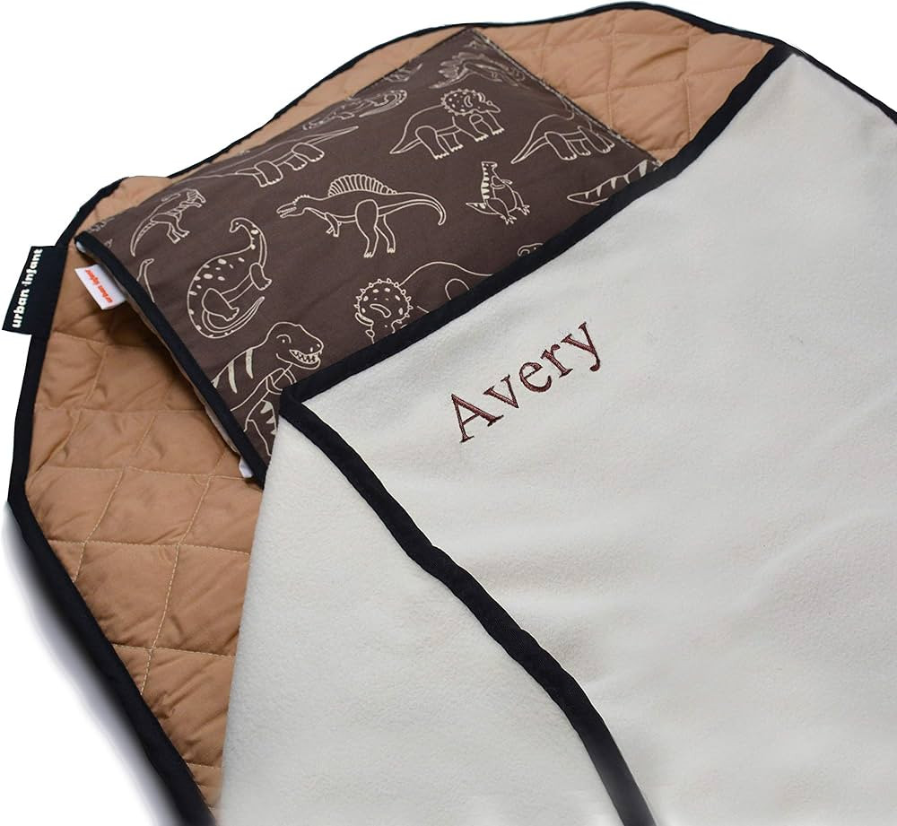 Urban Infant Personalized Tot Cot Kids Nap Mat - Toddler Preschool Daycare Bedding Cover with Bla... | Amazon (US)