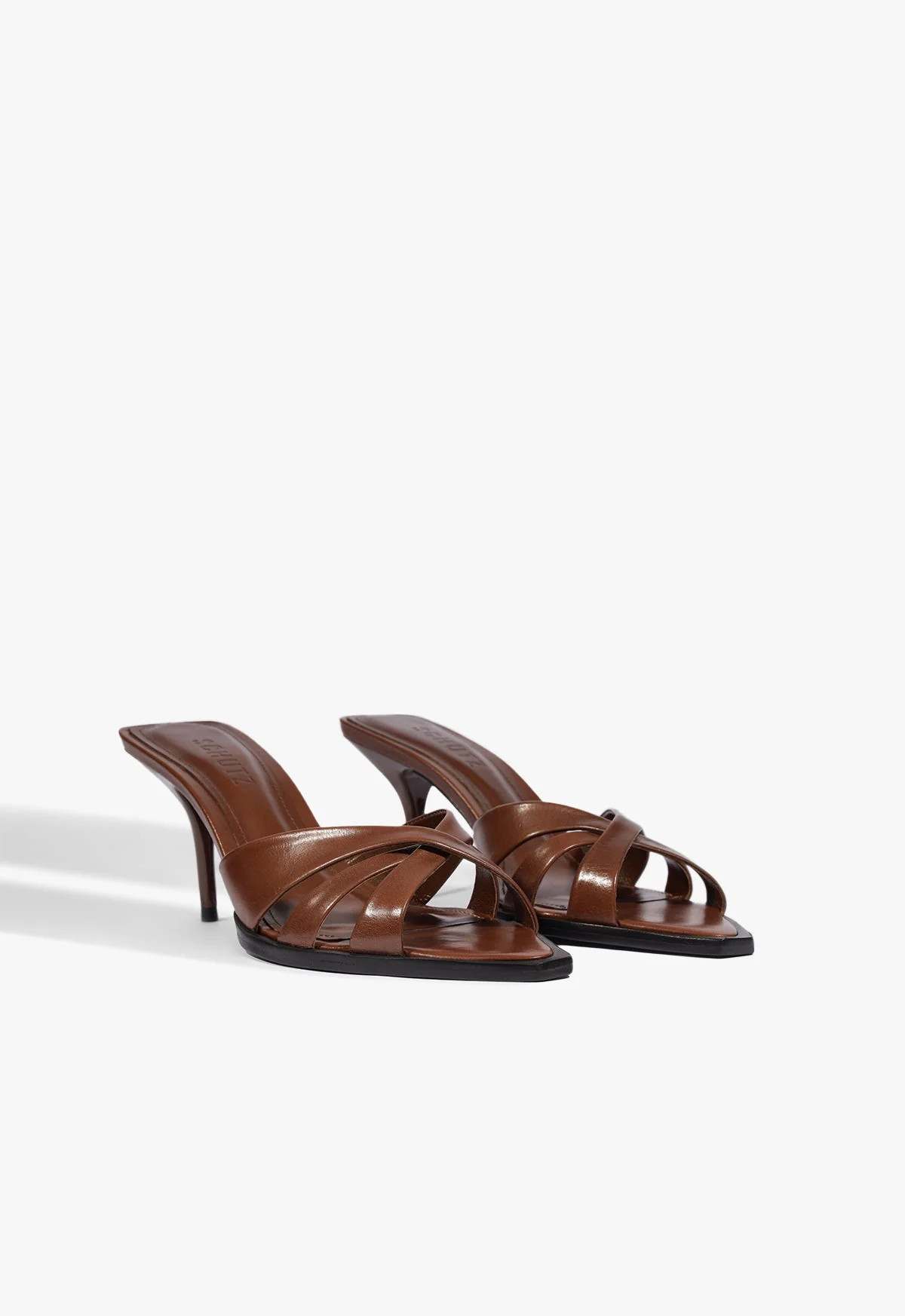 Keefa Leaf Mule Leather Sandal | Schutz (US)