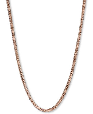 14k Rose Gold Necklace, 18" Wheat Chain (9/10mm) | Macys (US)
