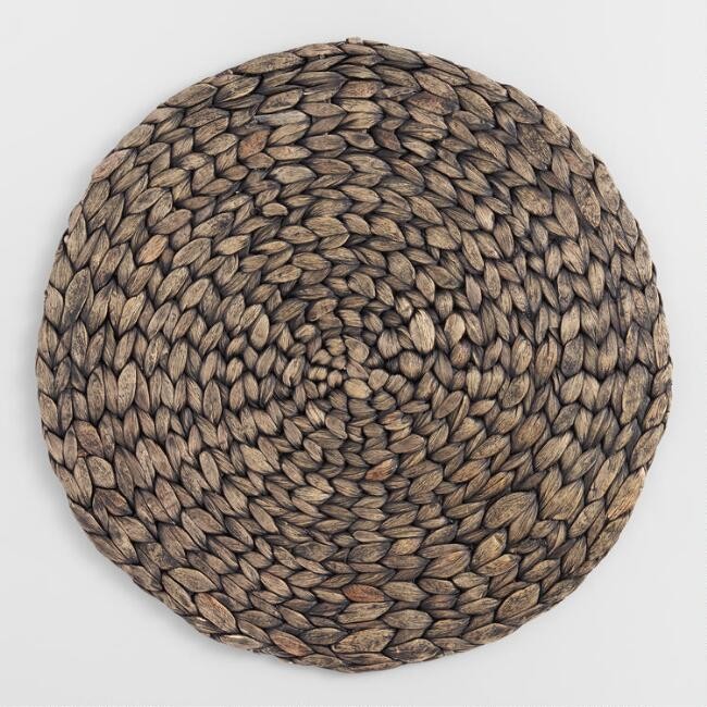 Blackwash Natural Fiber Round Placemat Set of 4 | World Market