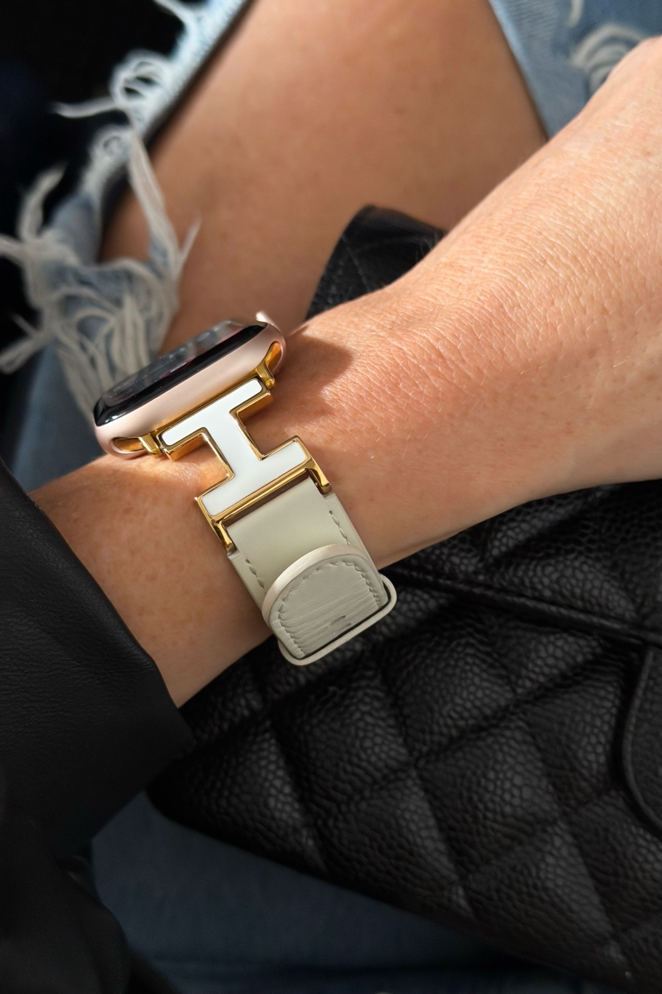 Designer inspired watch band I wear on repeat!

#LTKMothersDay #LTKmomlife #LTKdayinmylife