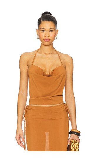 Romy Tide Top in Brown | Revolve Clothing (Global)