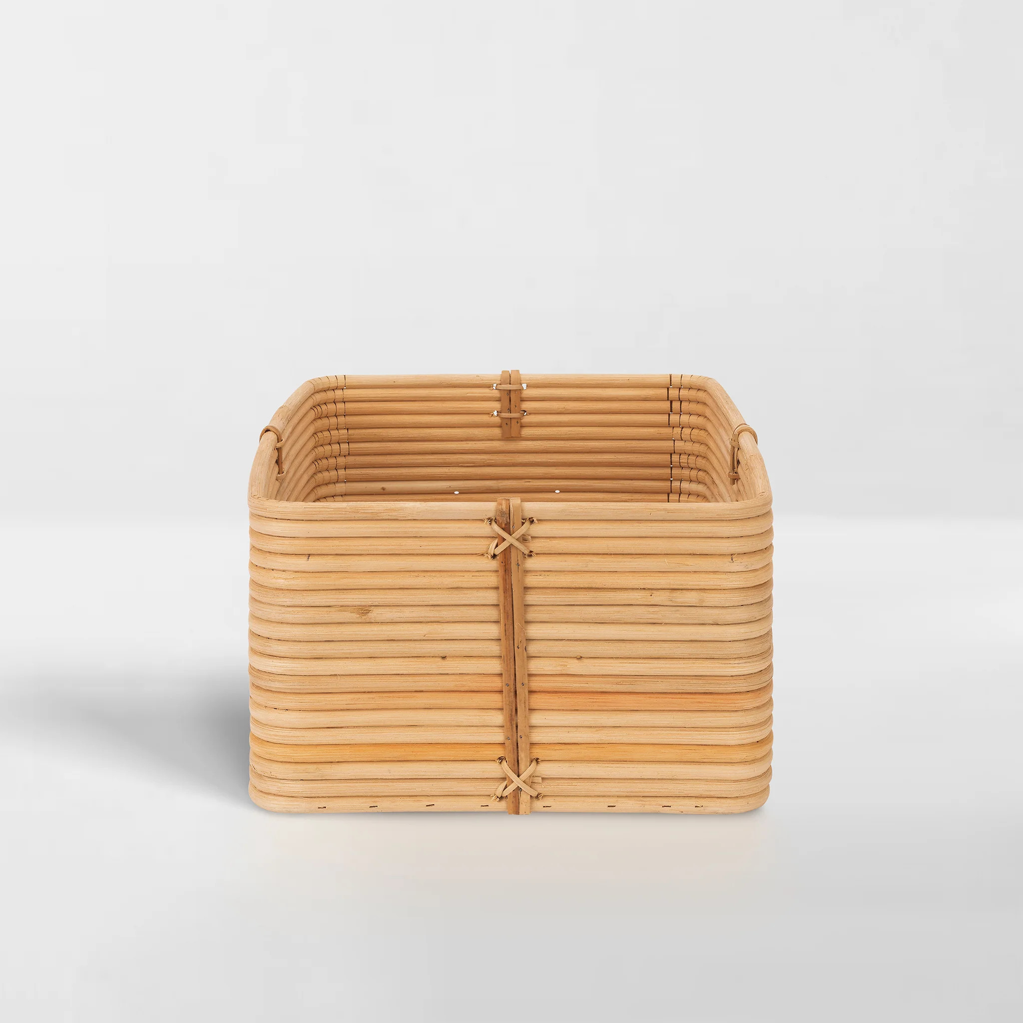 Reeded Rattan Bin - Large / Natural Rattan | NEAT Method