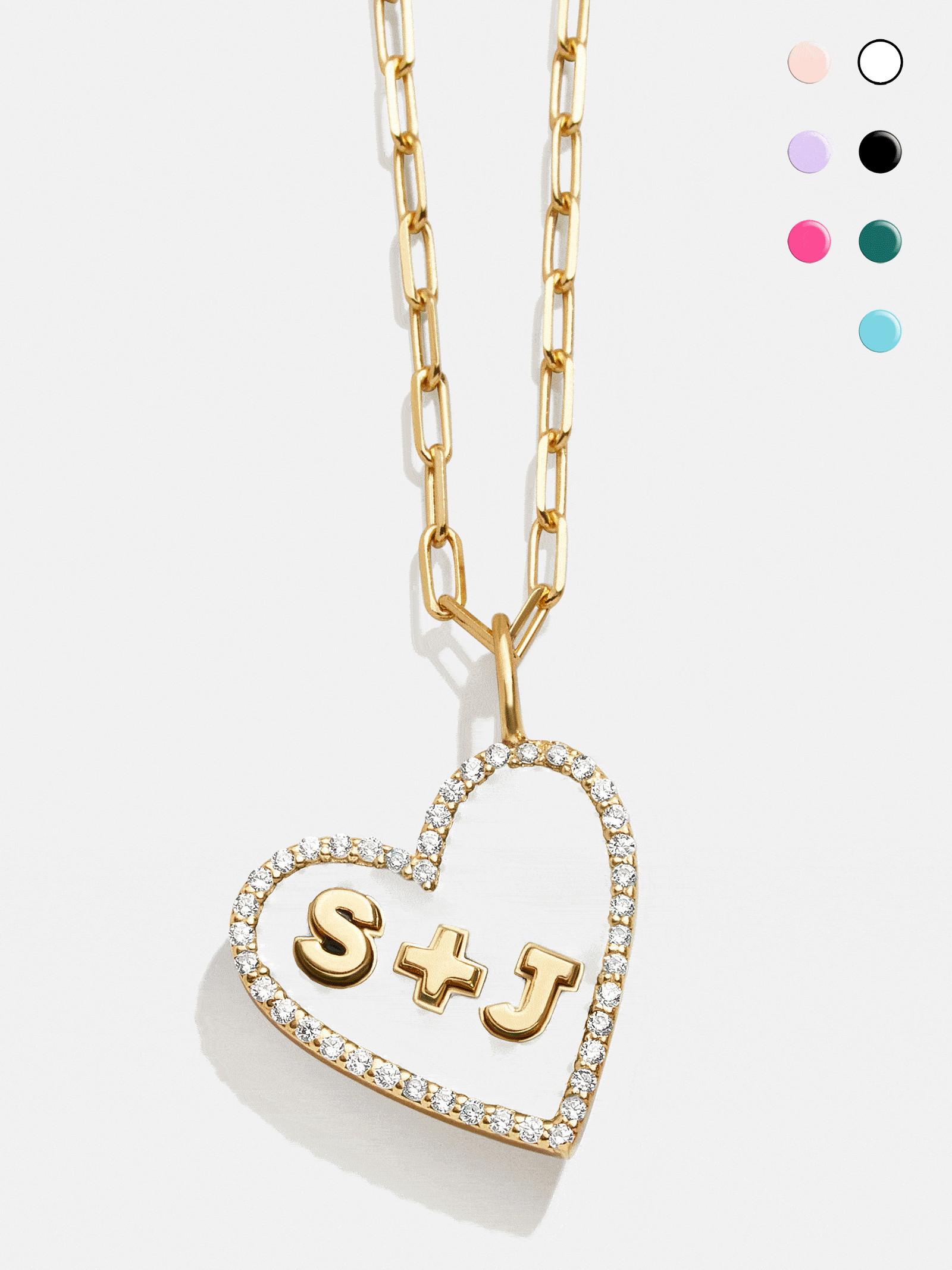 Heart 18K Gold Custom Reversible Necklace | BaubleBar (US)