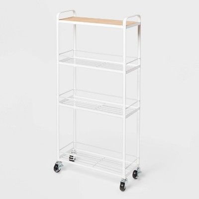 Skinny Storage Cart Matte White - Brightroom™ | Target