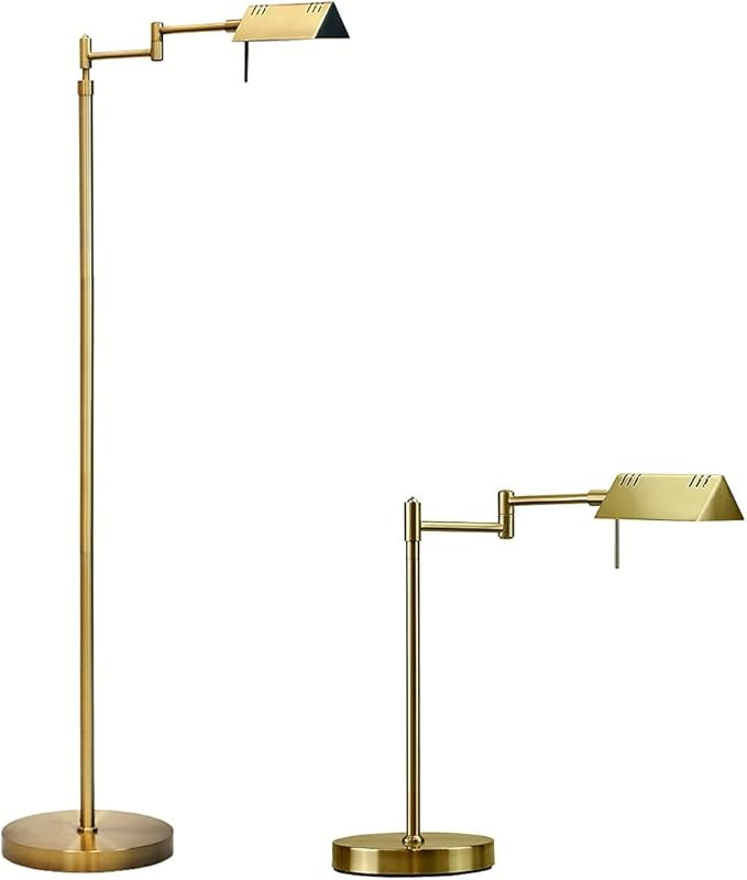 O'Bright LED Pharmacy Floor & Table Lamp Bundle, 12W LED, Full Range Dimming, 360 Degree Swing Ar... | Amazon (US)