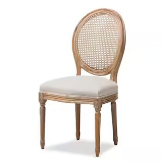 Adelia Beige Fabric Upholstered Dining Chair | The Home Depot