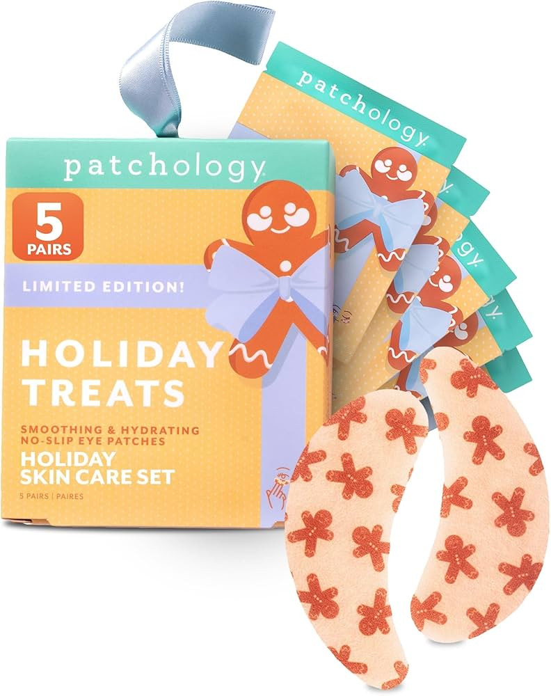 Patchology Holiday Treats Gingerbread Under Eye Patches Gift Set - Cute Stocking Stuffers with Gi... | Amazon (US)