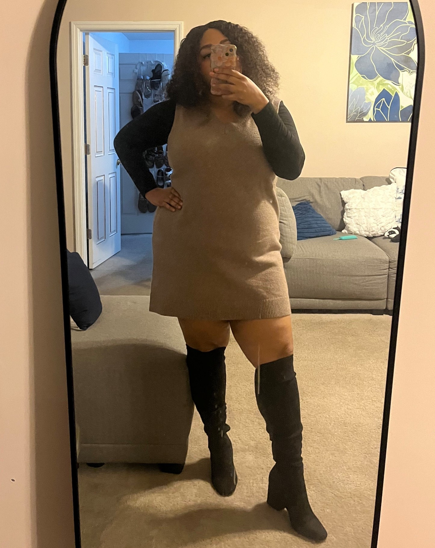 casual date night fit 🤎 loving this sweater dress from Old Navy - and it’s on sale! #datenightoutfits

#LTKSaleAlert #LTKPlusSize #LTKFindsUnder50