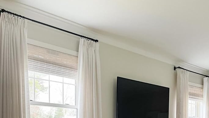 TWOPAGES 52 W x 108 L inch Pinch Pleat Darkening Drape Faux Linen Curtain Drapery Panel for Livin... | Amazon (US)