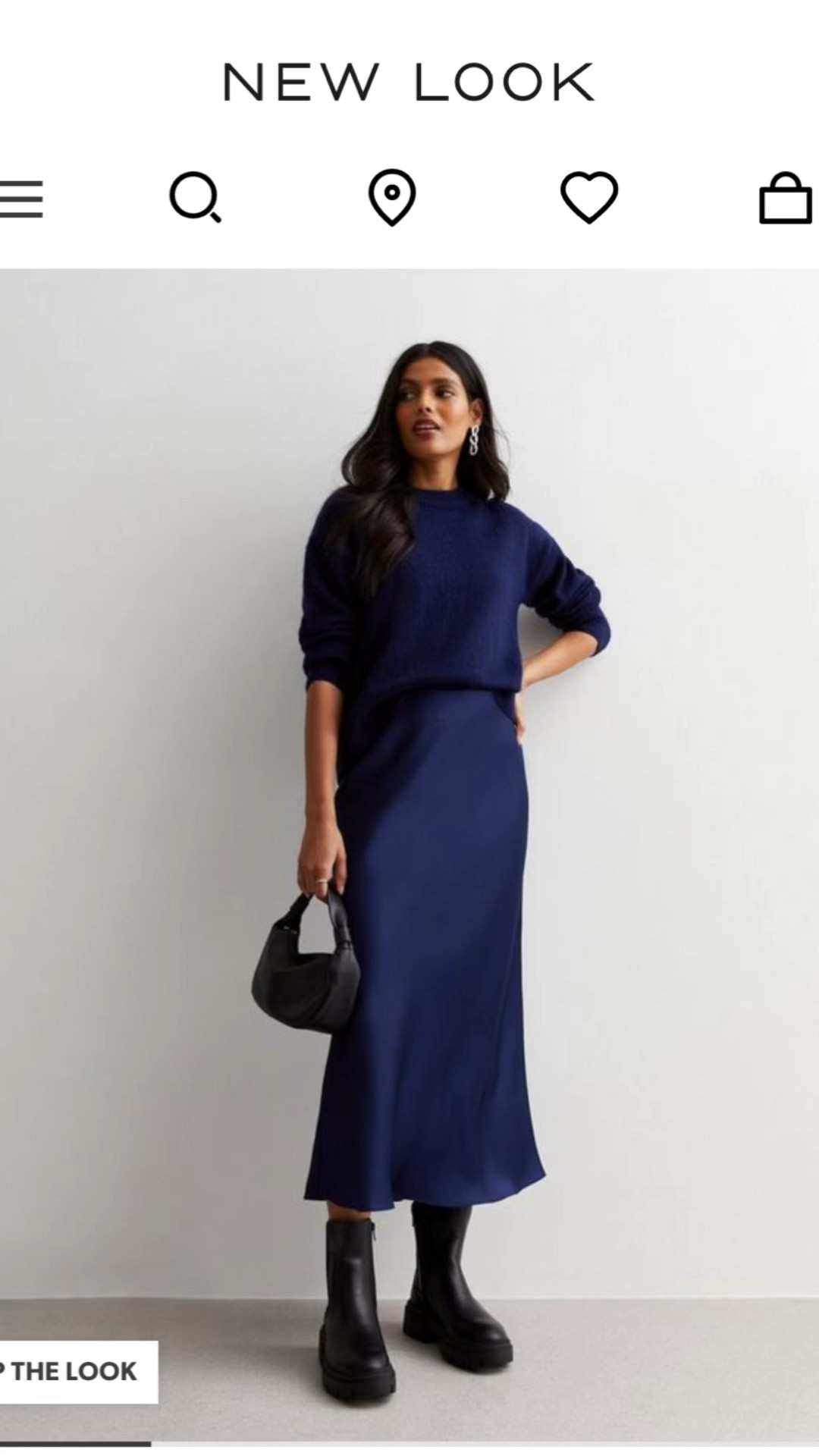 Monochrome navy outfit with satin skirt, Chelsea boots, tshirt and tan bag 

#LTKireland #LTKautumn #LTKplussize