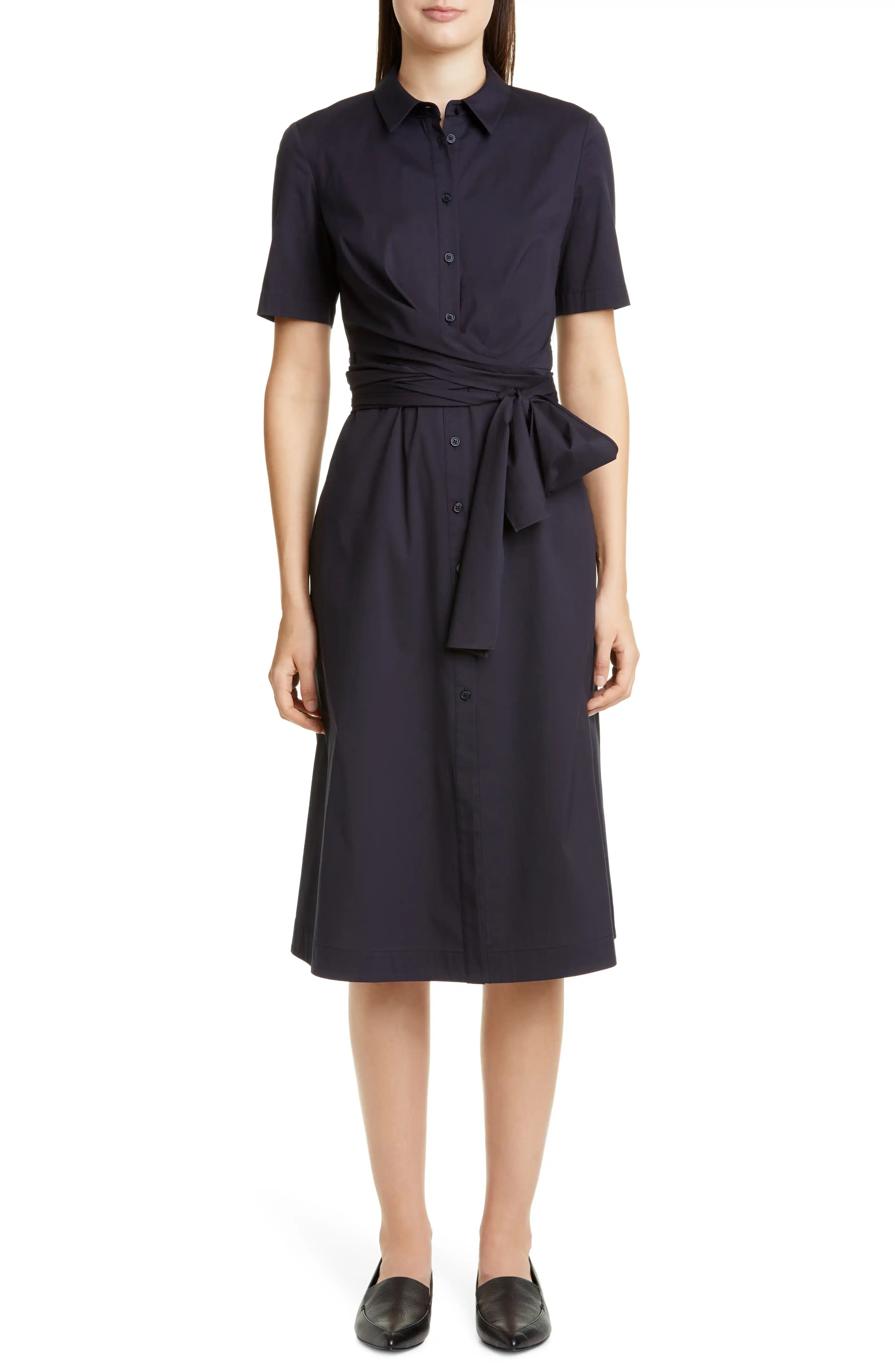 Wrenley Tie Front Shirtdress | Nordstrom