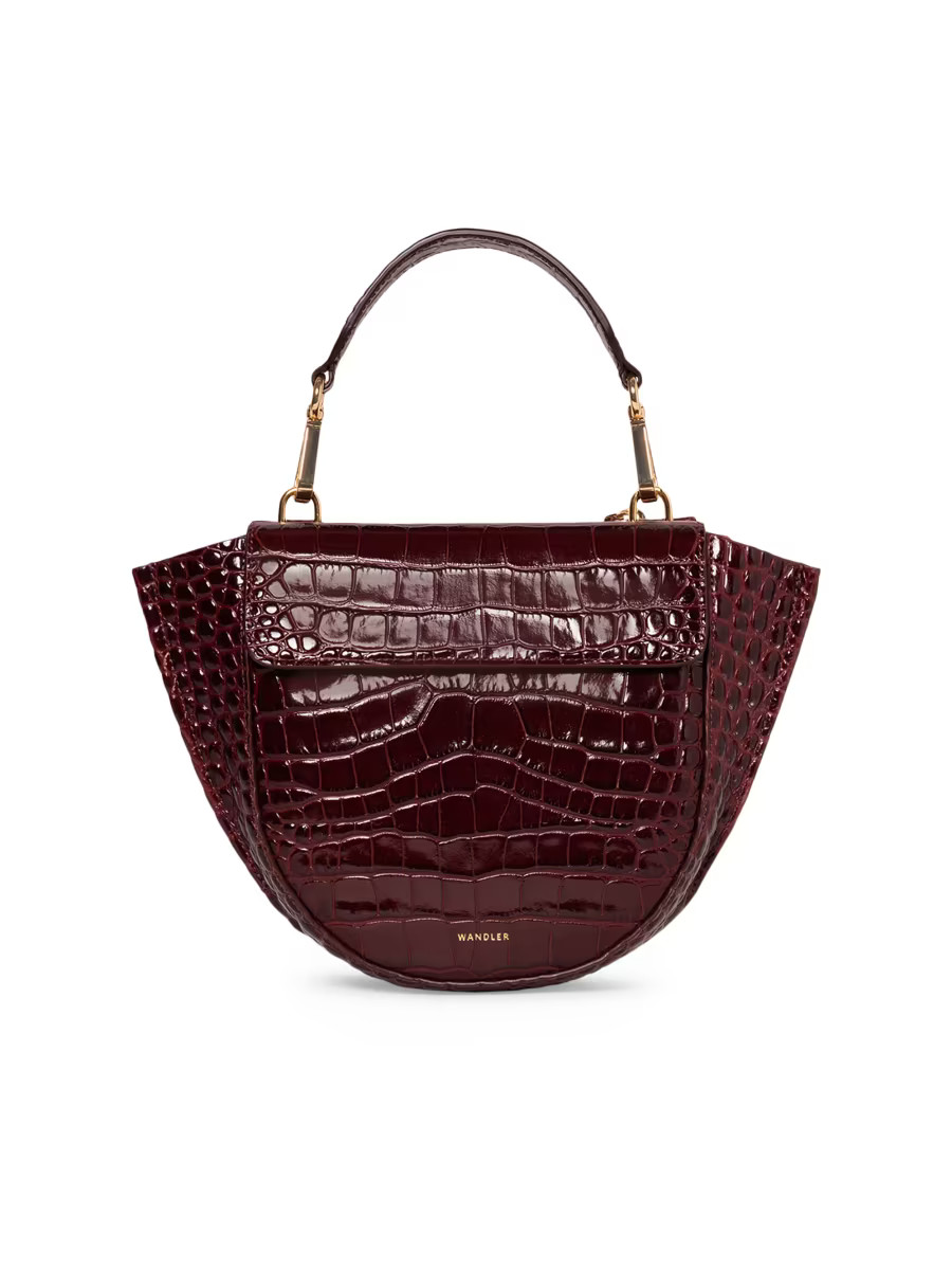 Mini Hortensia Croc-Embossed-Leather Top Handle Bag | Saks Fifth Avenue