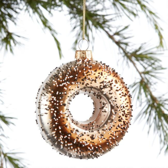 Glass Everything Bagel Ornament | World Market