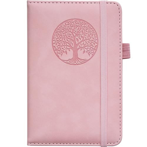 BIYUNRO Small Pocket Notebook, Leather Journal Mini (Pink) | Amazon (US)