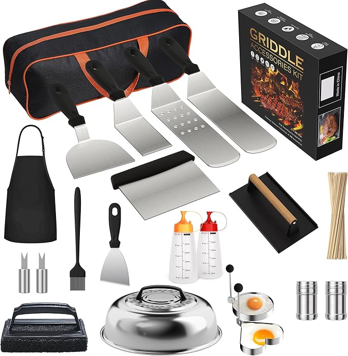 120 Pcs Griddle Accessories Kit for Blackstone - Perfect Flat Top Grill Accessories for Outdoor, ... | Amazon (US)
