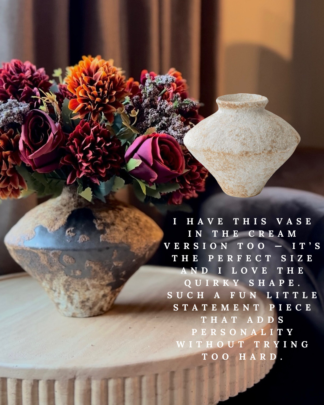 Trending Now — SCULPTURAL CERAMIC VASE! This QUIRKY STATEMENT VASE is the perfect size for a console, nightstand, or coffee table. I have it in the CREAM version too and love how the unique shape adds personality without overwhelming your space. It’s one of those pieces that looks HIGH-END and designer, but the price makes it an easy yes.

#Amazon #TheHillaryStyle #AmazonHome #NeutralDecor #ModernOrganicStyle #StatementDecor #CeramicVase #DesignerLookForLess #HomeStyling #LuxuryForLess 

 #LTKU #LTKOver40 #LTKHome