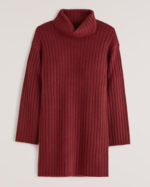 Easy-Fitting Turtleneck Sweater Dress | Abercrombie & Fitch (US)