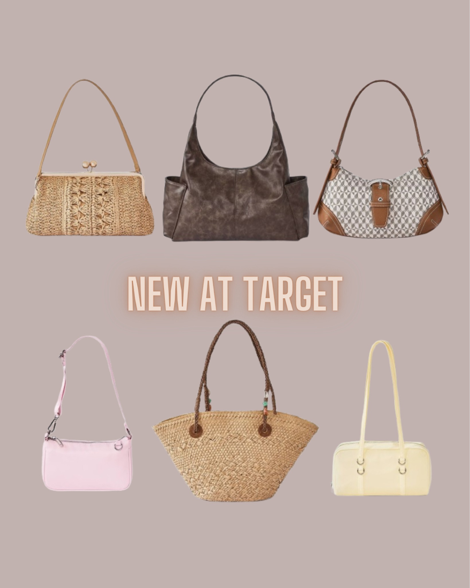 Target style
Shoulder bag
Tote bag
Summer accessories
