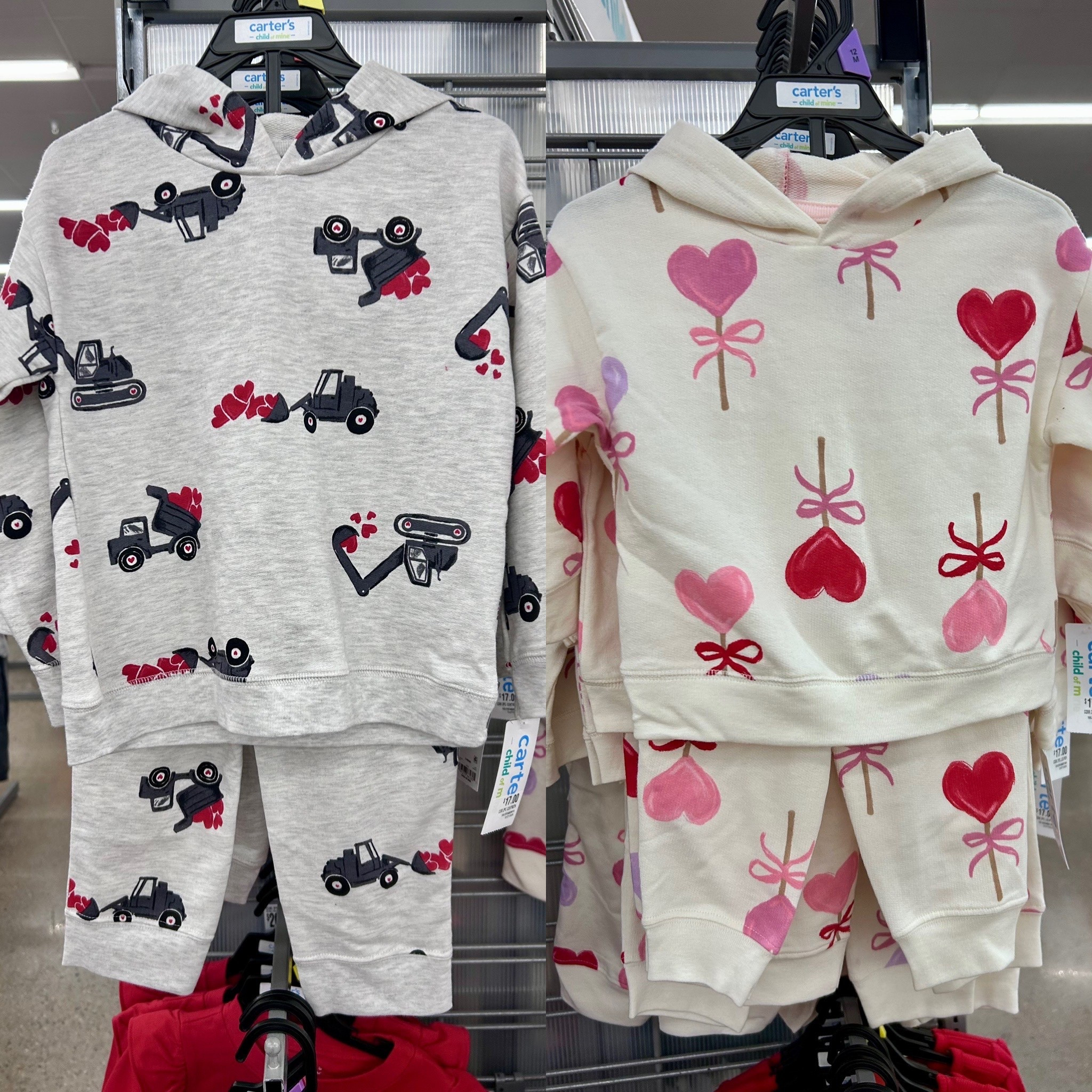 These little Valentines sweatshirt outfits are too cute! Link below. #ad 