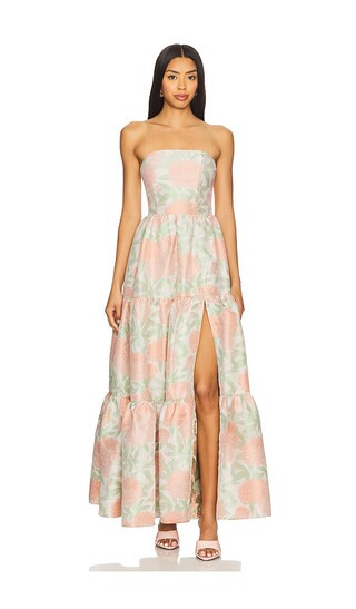 x REVOLVE Jacquard Gown in Floral | Revolve Clothing (Global)