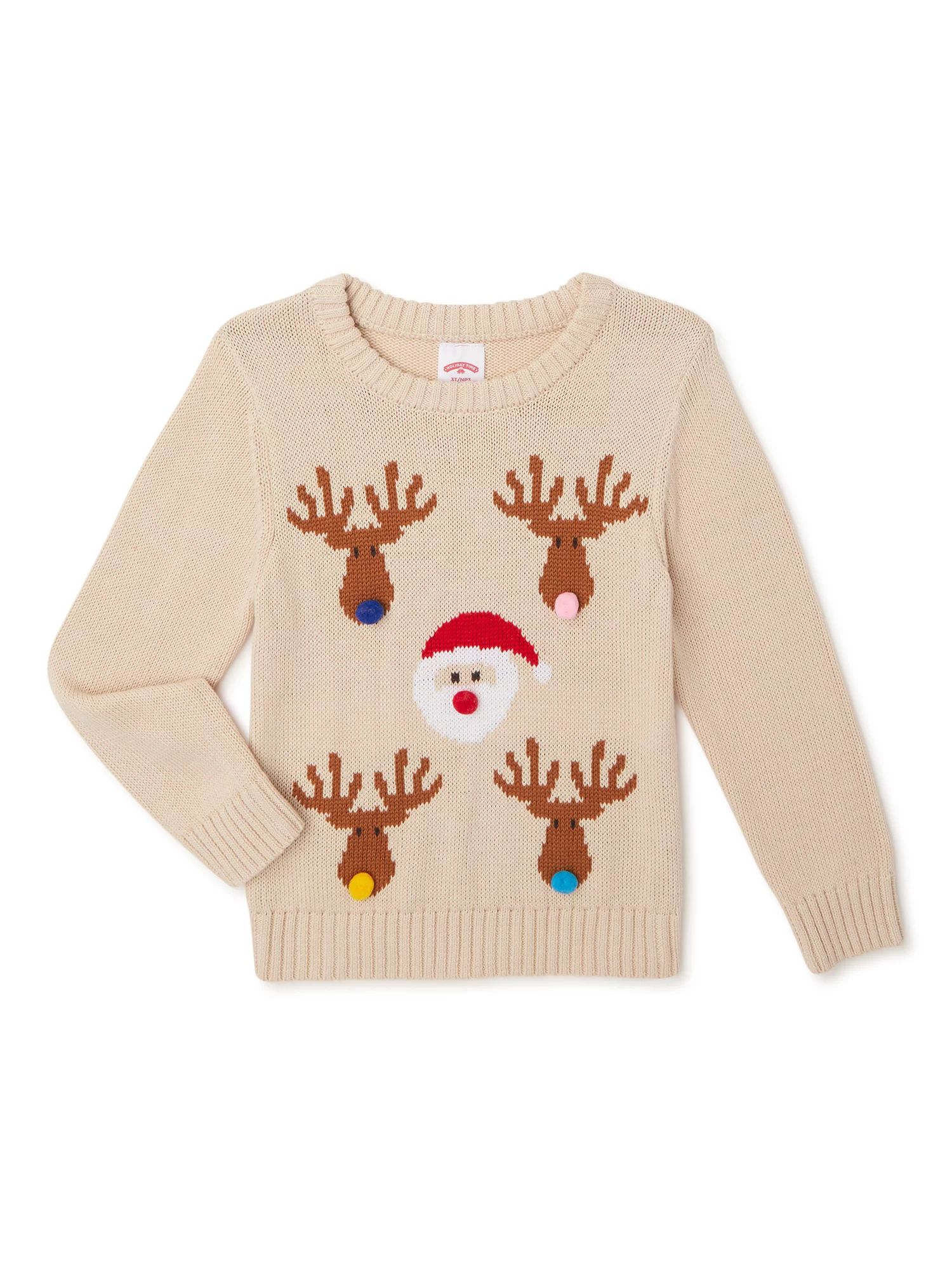 Holiday Time Baby and Toddler Girl Christmas Sweater | Walmart (US)