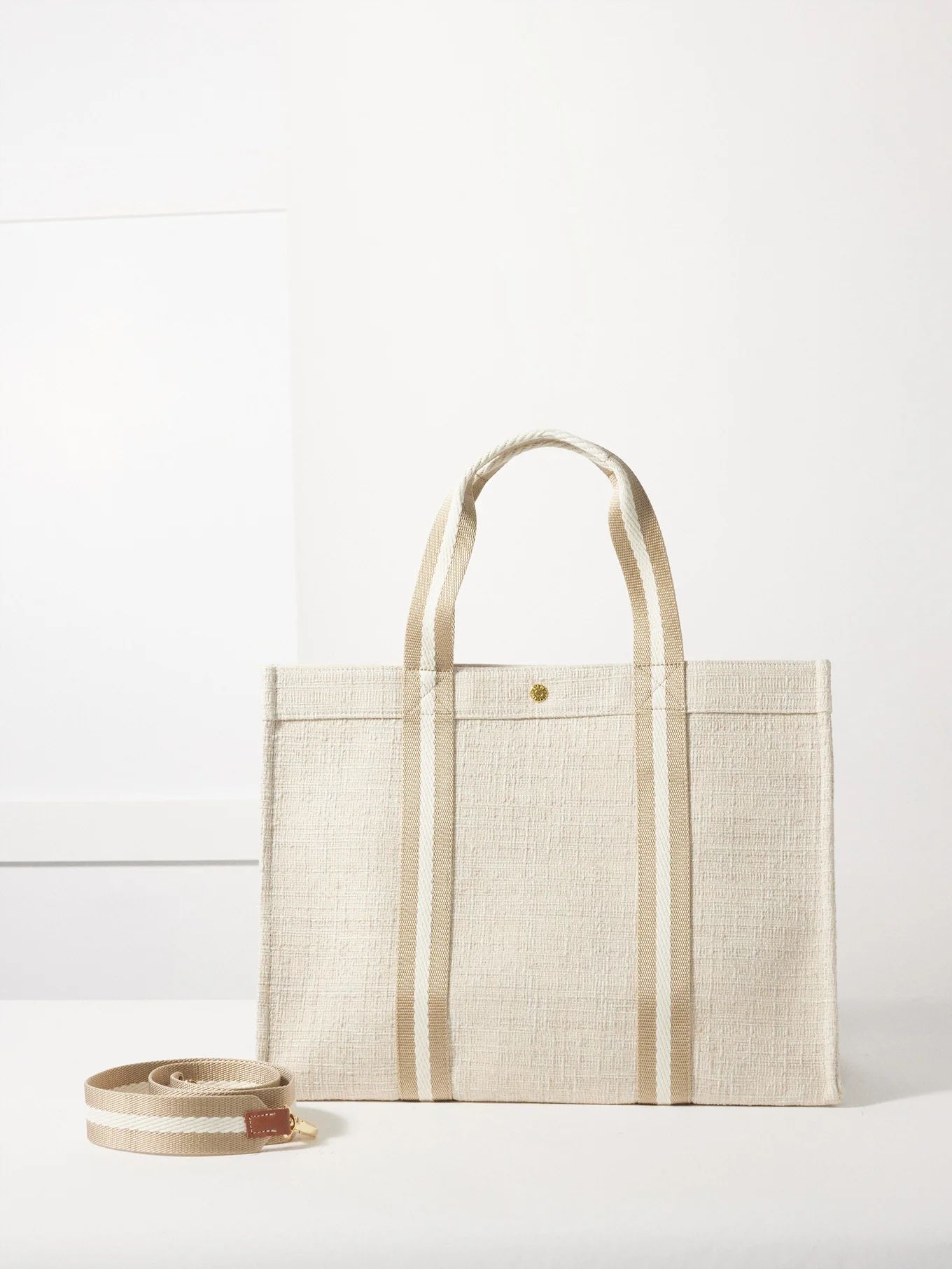 Large tweed-canvas tote bag | Matches (US)