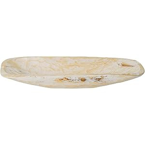 Luxury Living Furniture Regular Hand-Carved Wooden Decorative Bowl, White Distressed | Amazon (US)