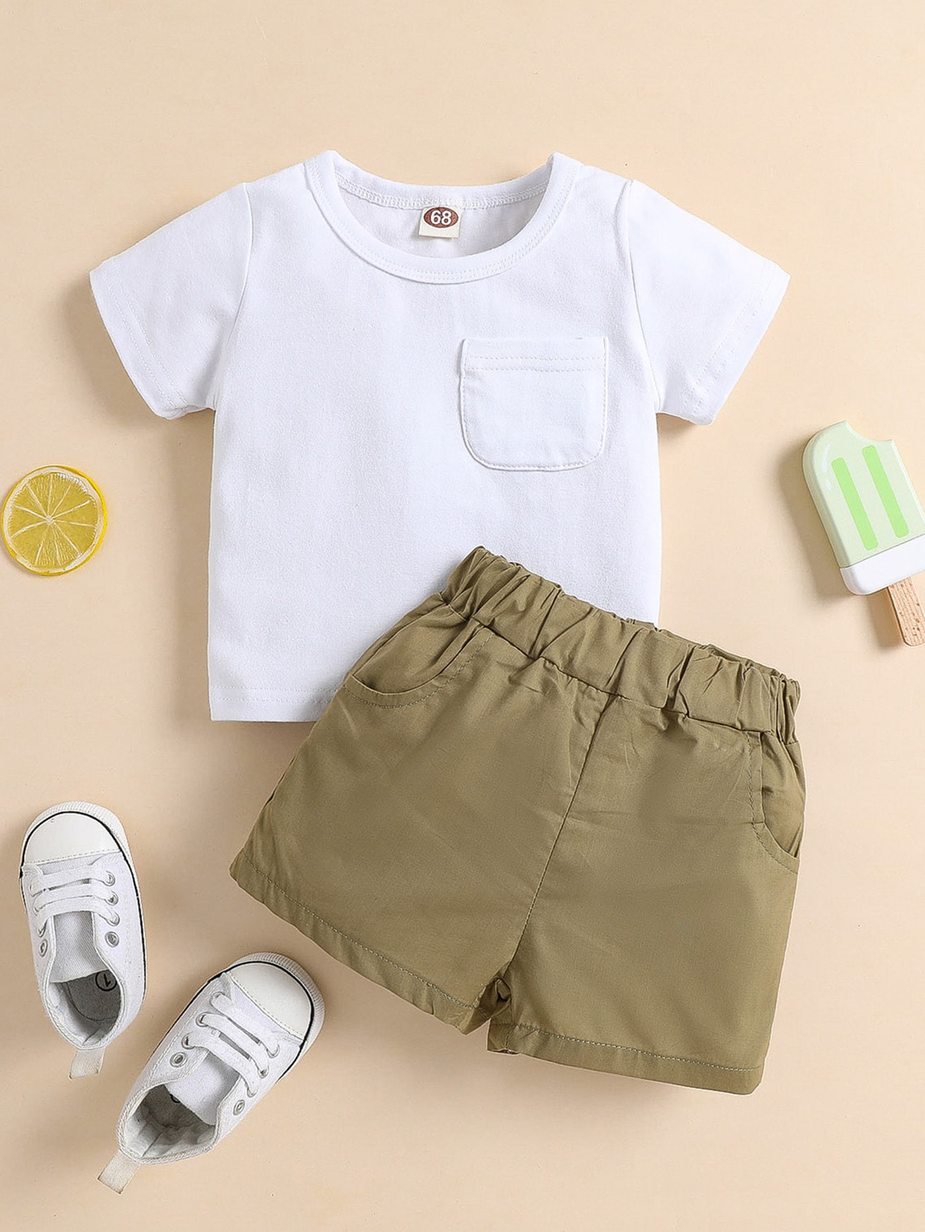 Baby Pocket Patched Tee With Shorts
   SKU: sa2112229188902004      
          (114 Reviews)
    ... | SHEIN
