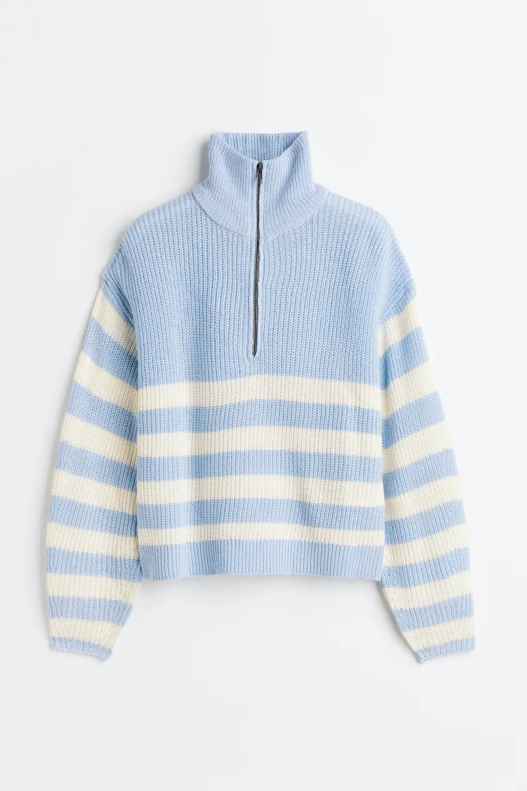 Rib-knit Half-zip Sweater | H&M (US + CA)