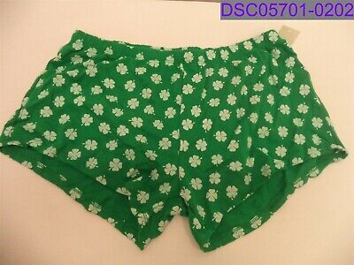 Grayson Threads Sleepwear Women's Pajama Shorts Green Shamrock Size XS | eBay AU