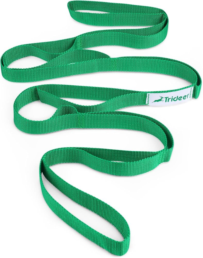 Trideer Stretching Strap Yoga Strap for Physical Therapy, 10 Loops Yoga Straps for Stretching, No... | Amazon (US)