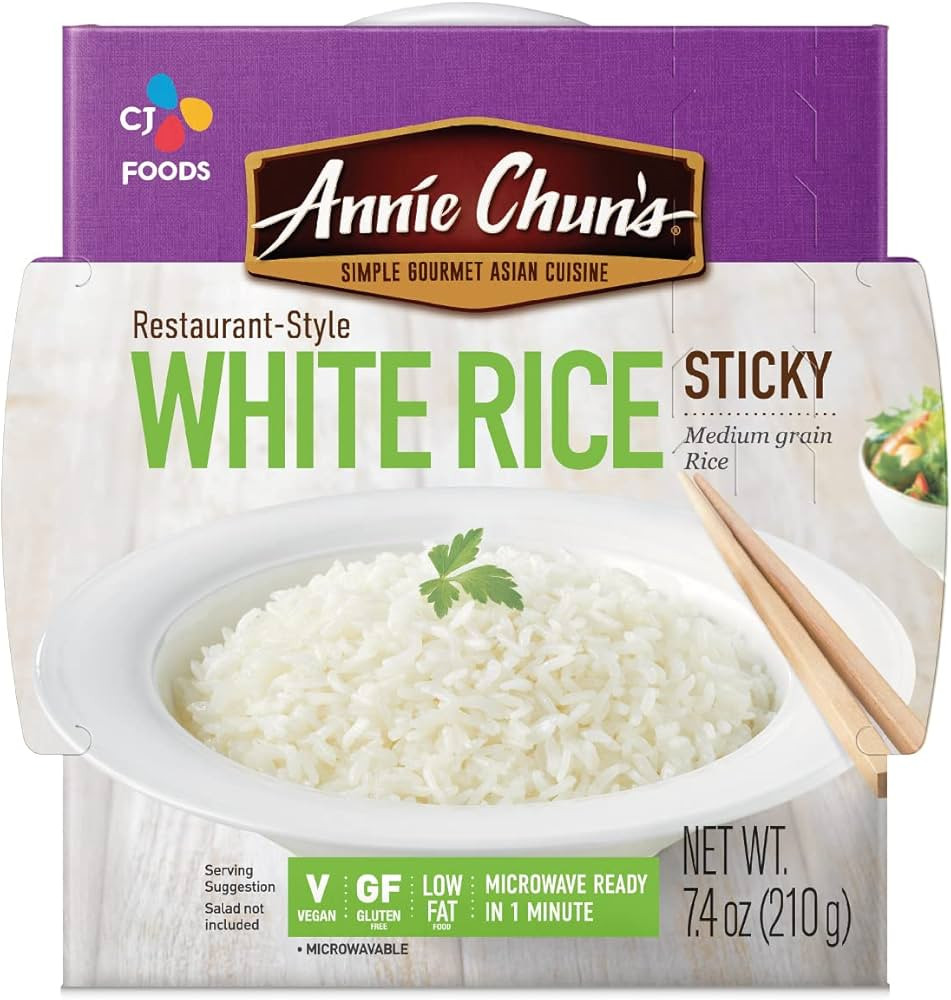 Annie Chun's - Cooked White Sticky Rice: Instant, Microwaveable, Gluten Free, Vegan, Low Fat and ... | Amazon (US)