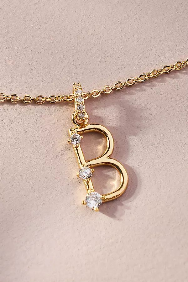 Pavé Monogram Necklace By By Anthropologie in | Anthropologie (US)