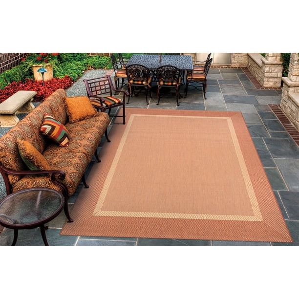 Couristan Recife Stria Texture/Natural-Terra Cotta Rug, Multiple Sizes | Walmart (US)