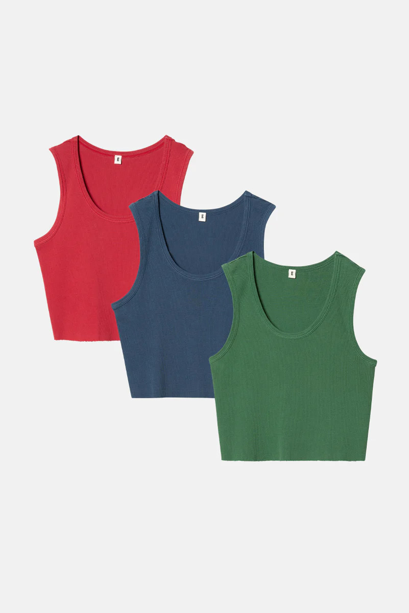 MALIBU CROP TANK 3 PACK | Elwood Clothing