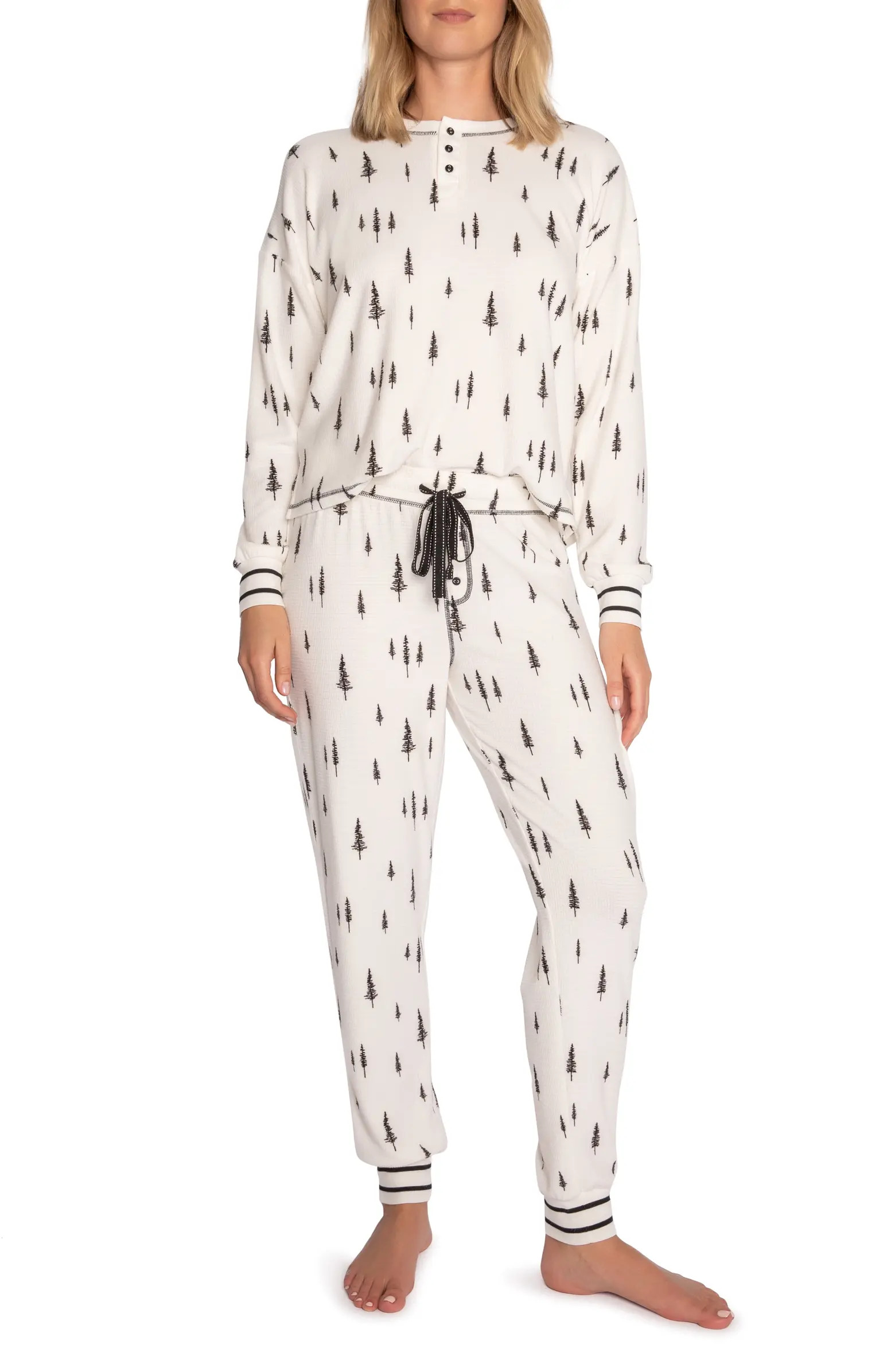 May Fo Be You Velour Thermal Pajamas | Nordstrom