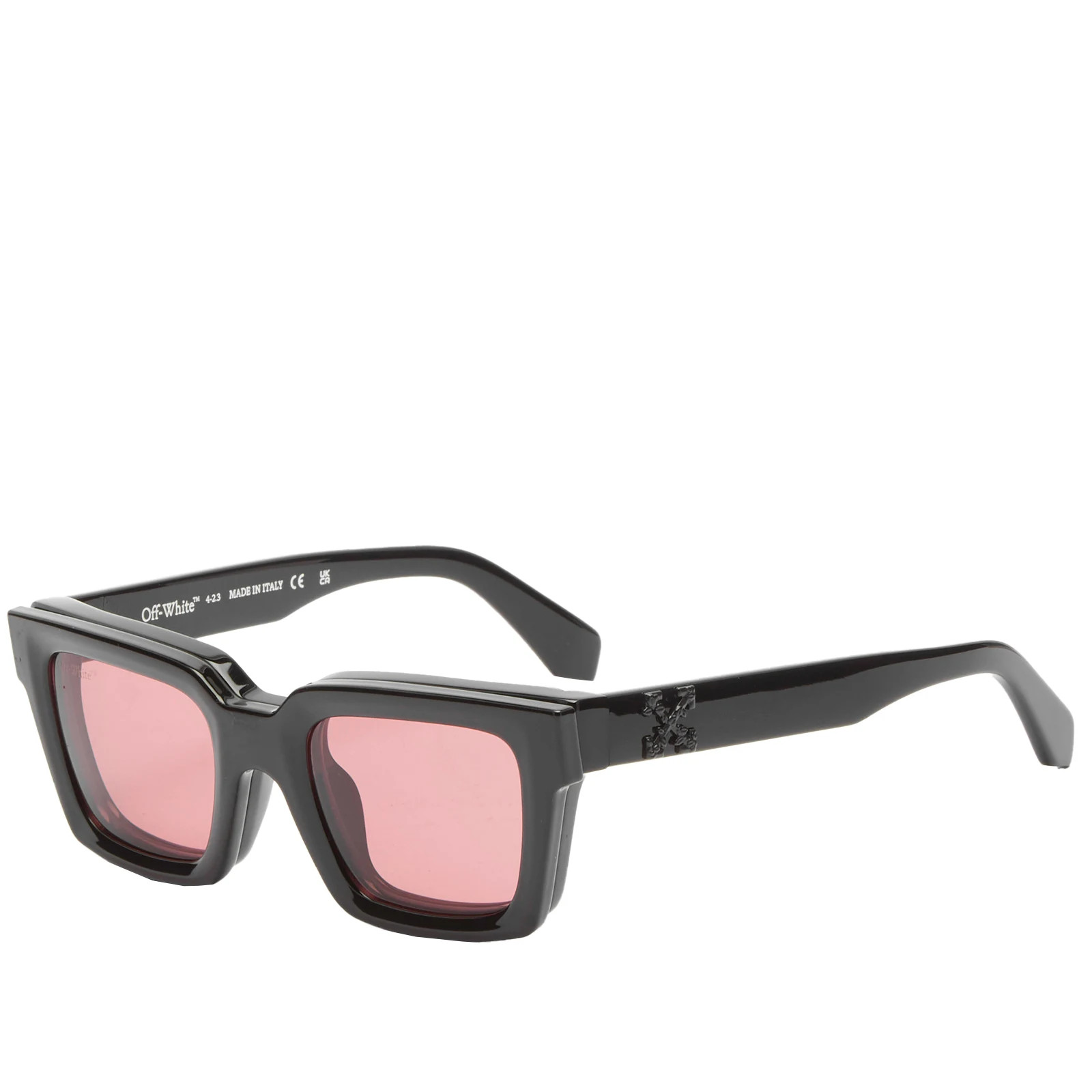 Off-White Sunglasses Off-White Clip On Sunglasses in Black/Red | END. Clothing