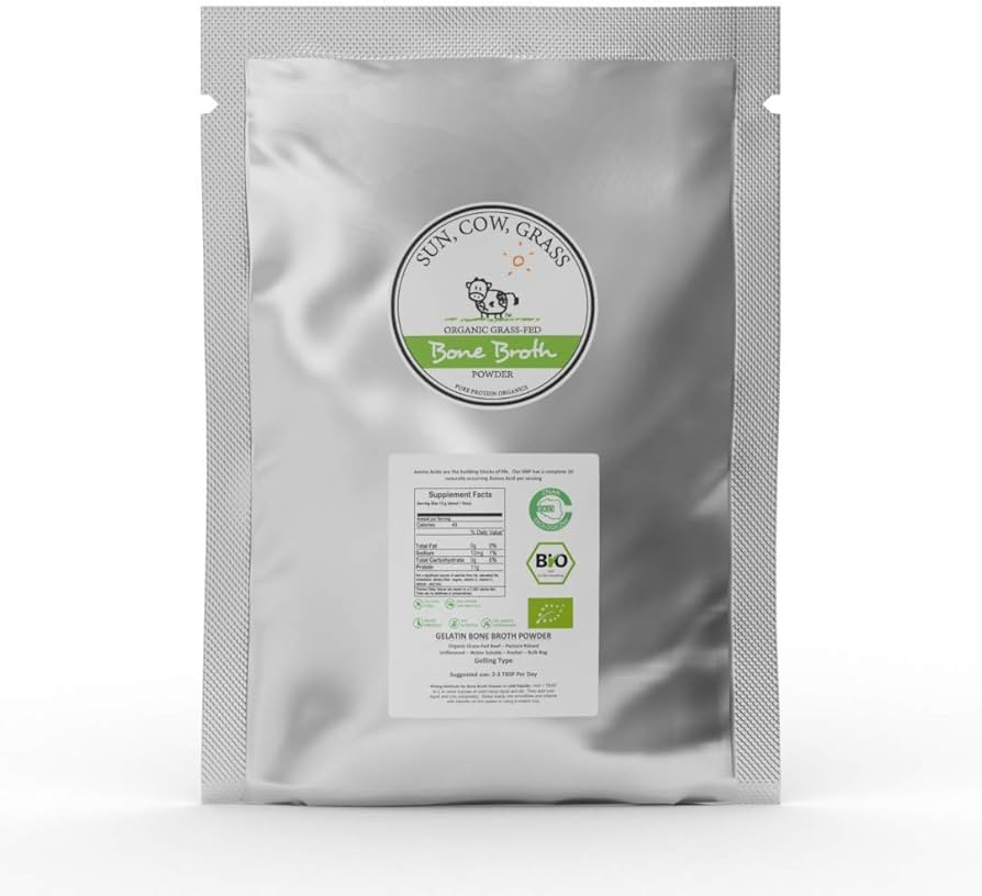 Bone Broth Gelatin Powder - Gelling Type - Pure Protein Organics 2 lb | Amazon (US)