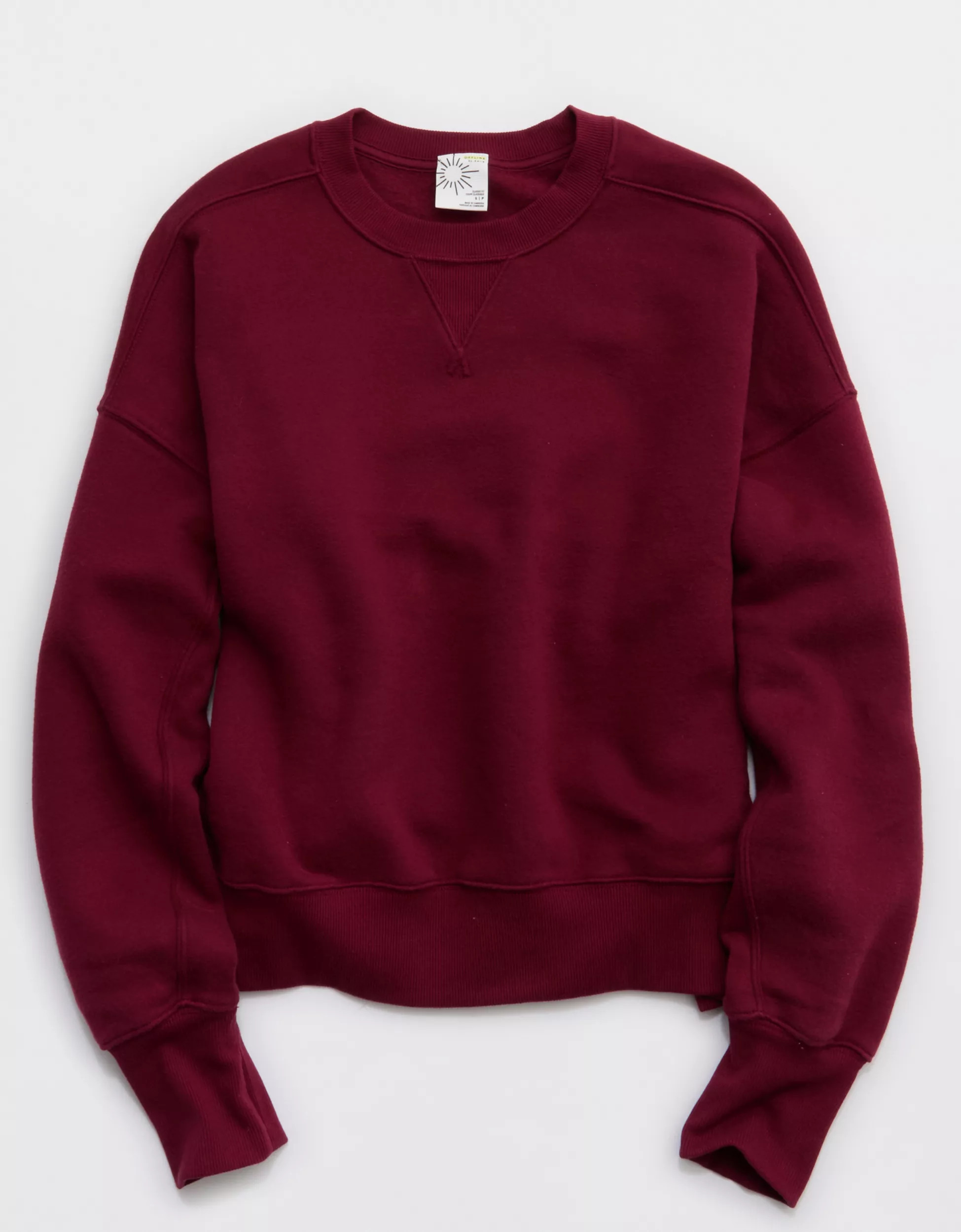 OFFLINE By Aerie Cloud Fleece Classic Crewneck Sweatshirt | Aerie