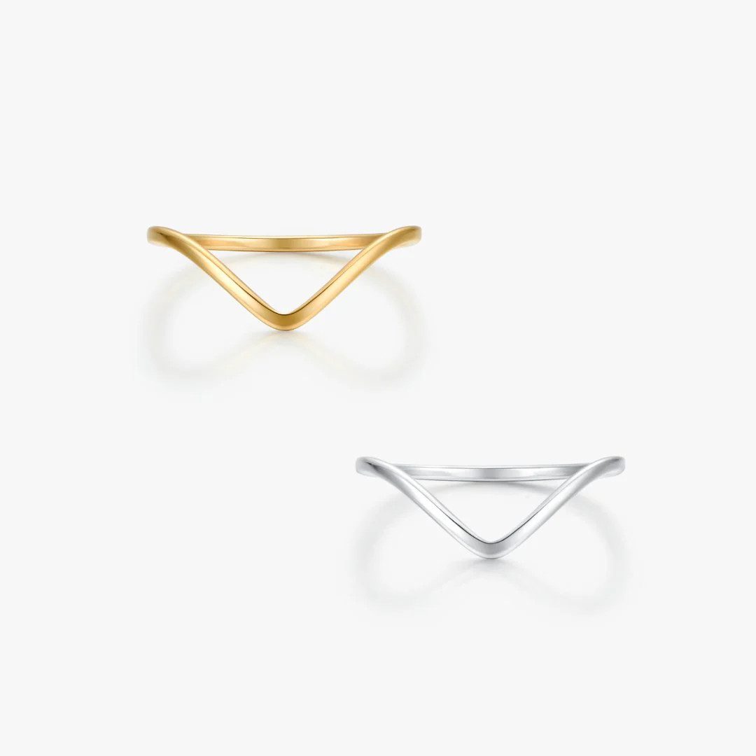 V Stacker Ring | Flaire & Co.