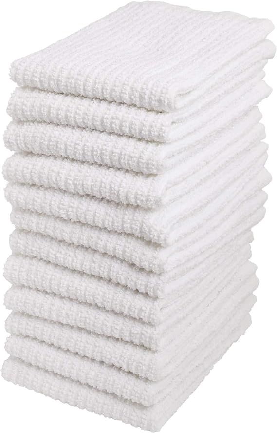 Bar Mop Cleaning Kitchen Dish Cloth Towels,100% Cotton, Machine Washable, Everyday Kitchen Basic ... | Amazon (US)