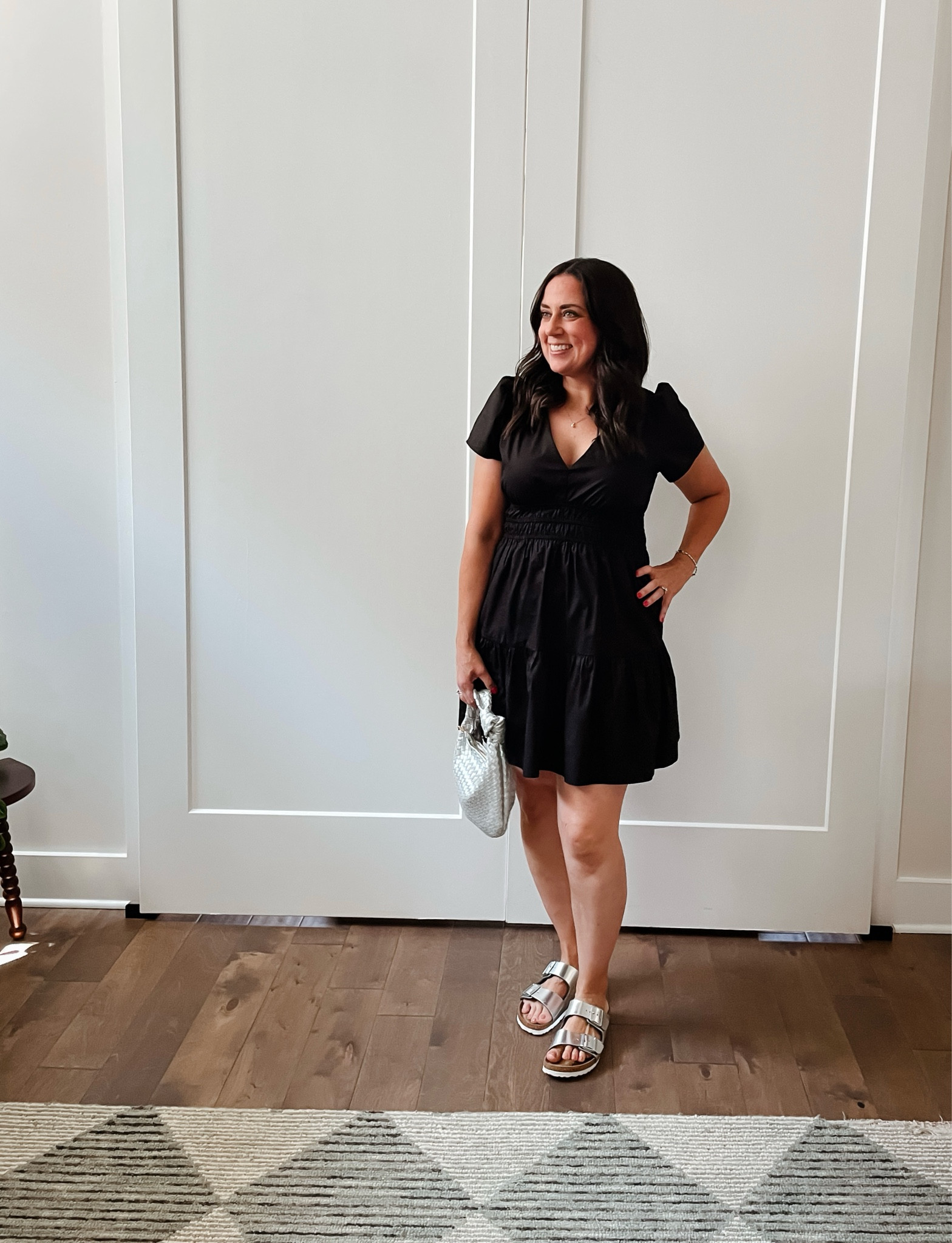 a black dress meant for summer 🕶️
.
.
.
summer dress, little black dress, spring dress, metallic silver, bag, purse, sandals, Birkenstock, metallic sandal

#LTKover40 #LTKshoecrush #LTKSeasonal