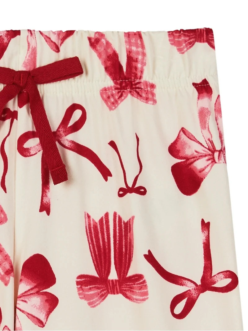 Wonder Nation Girls Long Sleeve Button Front Pajama Top and Pants Set with Eyemask, 3-Piece, Size... | Walmart (US)